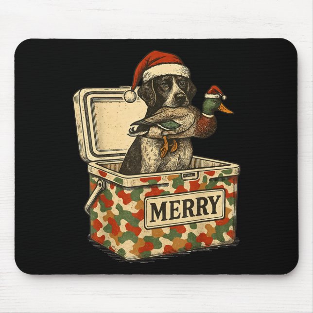 Hunter Dad Christmas Mallard Xmas Duck Lover Women Mouse Mat (Front)