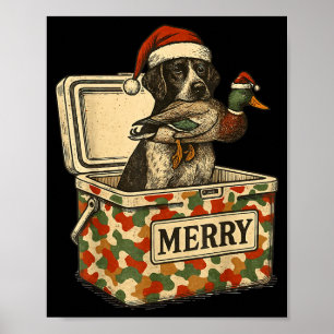 Hunter Dad Christmas Mallard Xmas Duck Lover Women Poster