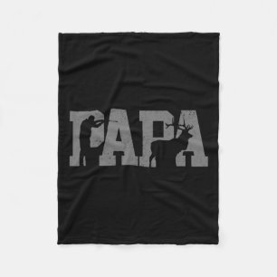 Hunter Dad Deer Father Father's Day Hunting Papa Fleece Blanket