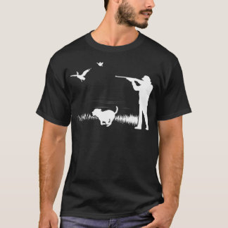 Hunter Dog Duck dog head dog head  T-Shirt