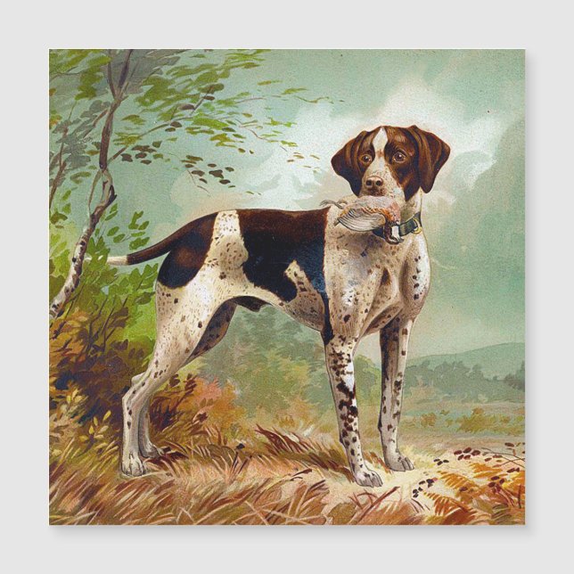 Hunter dog with bird in mouth (Front)