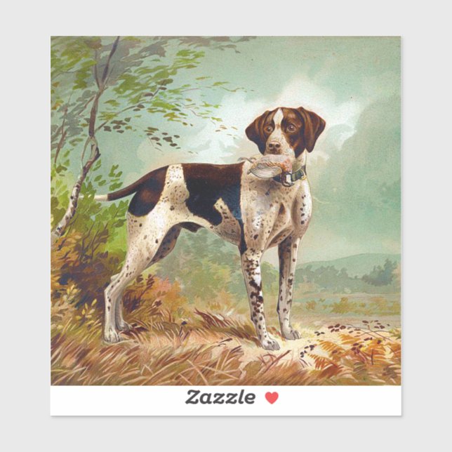 Hunter dog with bird in mouth (Sheet)