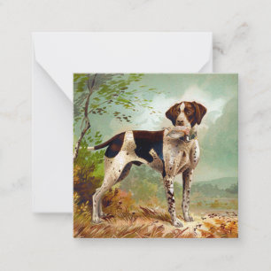 Hunter dog with bird in mouth card