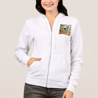 Hunter dog with bird in mouth hoodie