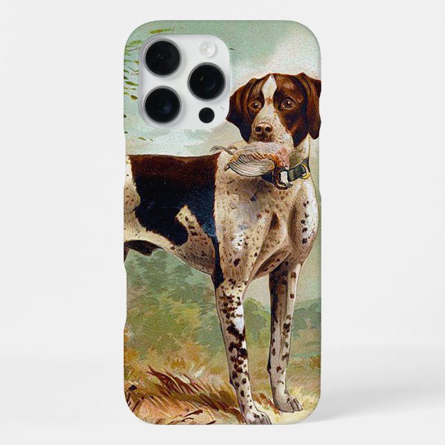 Hunter dog with bird in mouth iPhone case (Back)