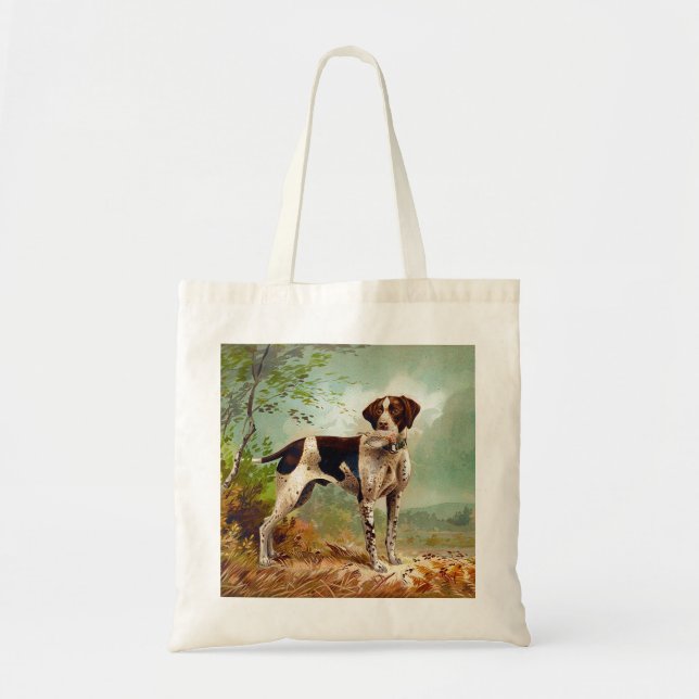 Hunter dog with bird in mouth tote bag (Front)