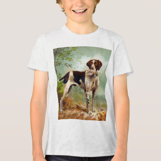 Hunter dog with bird in mouth Tri-Blend shirt