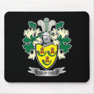 Hunter Family Crest Coat of Arms Mouse Mat