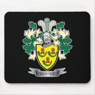 Hunter Family Crest Coat of Arms Mouse Mat