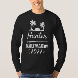 Hunter Family Vacation Tropical Group Trip Beach T-Shirt
