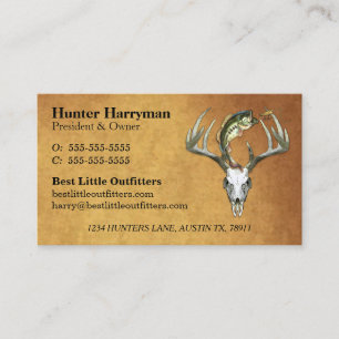 Hunter Fisherman Guide Outfitters Professional Business Card