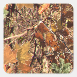 Hunter Forest Camouflage Painting Customise This Square Sticker