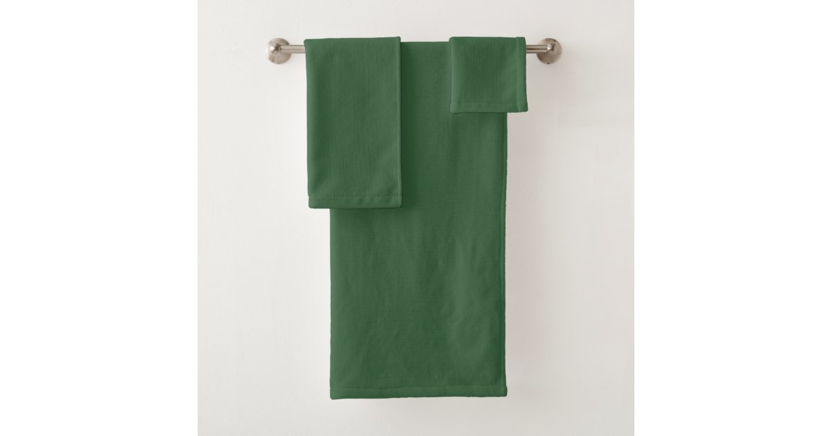 Hunter Green Bath Towel Set Zazzle