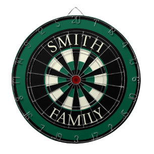 Hunter Green Black Personalised Dart Board