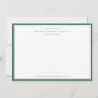 Hunter Green Business Monogram From The Desk of