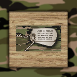 Hunter Green Camo Dog Tags