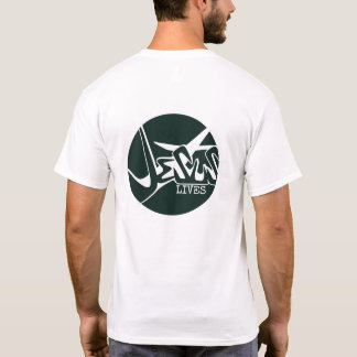 Hunter Green Circle Jesus Saves Graffiti T-Shirt
