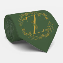 Hunter Green Colour Monogrammed Groomsmen