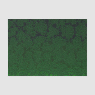 Hunter Green Elegant Succulent Pattern Decoupage Tissue Paper