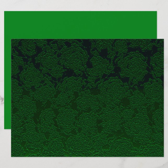 Hunter Green Elegant Succulent Pattern Design (Front/Back)