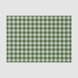 Hunter Green Gingham Plaid Tissue Paper