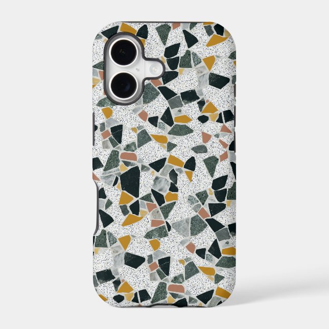 Hunter Green Gold and Black Speckled Terrazzo (Back)