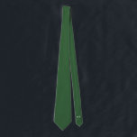 Hunter Green Groom and Groomsmen Initials Wedding Tie<br><div class="desc">Hunter Green ties for the groom and his groomsmen to match various wedding suites. Hidden on the back you can easily personalise the initials so there can be no mistaking who's tie belongs to who! The color and font of the initials and also the tie color can be changed if...</div>