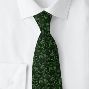 Hunter Green Luscious Botanical Tie