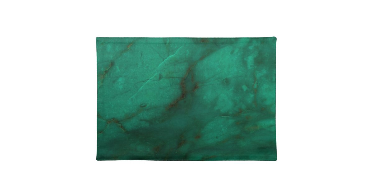 Hunter Green Marble Placemat Zazzle