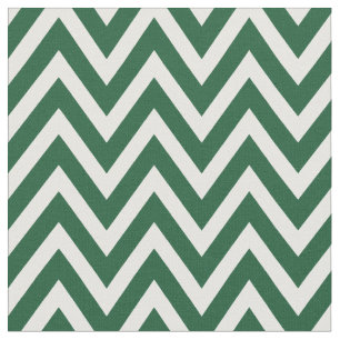 Hunter Green Modern Chevron Stripes Fabric