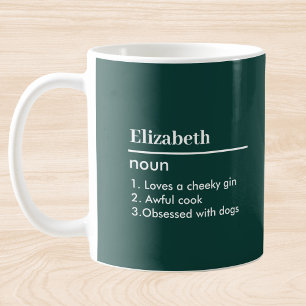 Hunter Green  Personalized Name Definition Mug