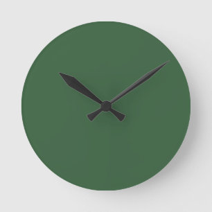 Hunter Green Round Clock