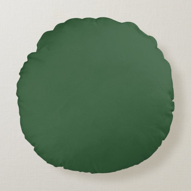 Hunter Green Round Pillow (Front)
