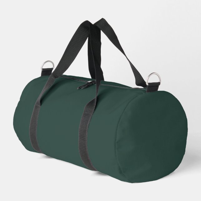 Hunter Green Solid Colour Duffle Bag (Left Corner)