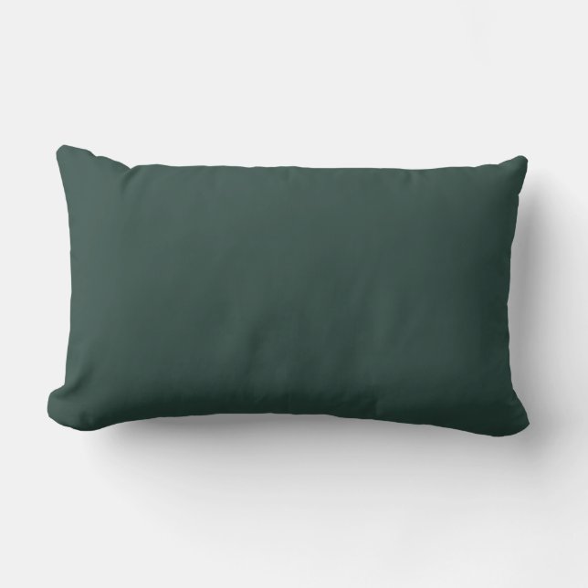 Hunter Green Solid Colour Lumbar Cushion (Front)