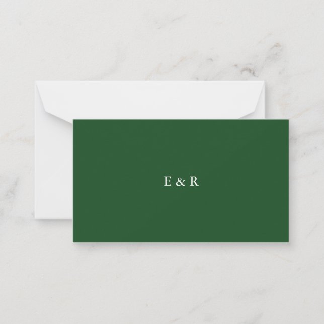 Hunter Green Solid Colour Trend Card (Front)