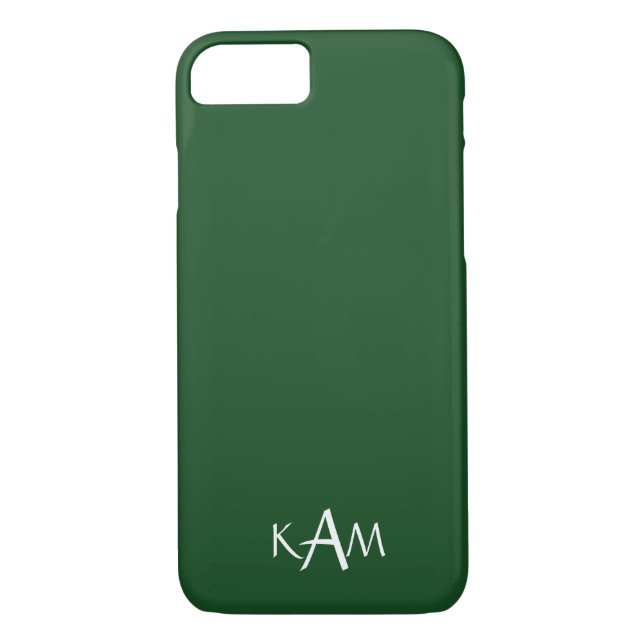 Hunter Green Solid Colour Trend Case-Mate iPhone Case (Back)
