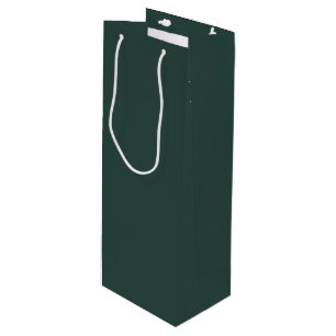Hunter Green Solid Colour Wine Gift Bag