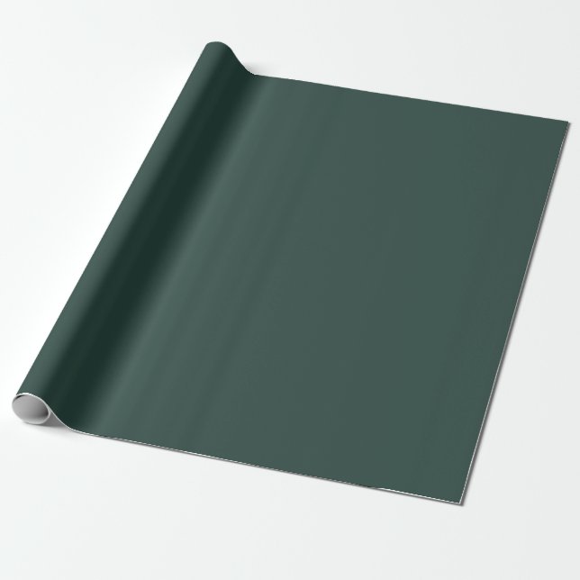 Hunter Green Solid Colour Wrapping Paper (Unrolled)