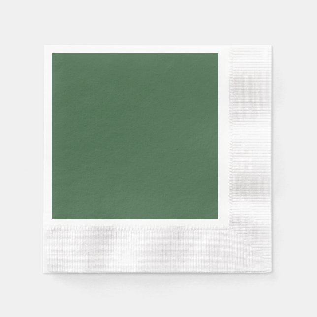 Hunter Green Standard Cocktail Paper Napkin (Front)