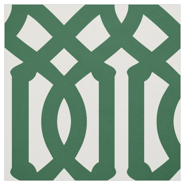 Hunter Green Trellis Large Scale Fabric (Swatch)