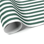 Hunter Green | White Stripe Wrapping Paper<br><div class="desc">This classic stripe gift wrapping paper is perfect for your gifting needs! Wrap a birthday gift, baby shower gift, bridal shower gift, wedding gift, or gift for any other special occasion. It's also a wonderful choice for wrapping paper crafts : wrapping paper envelopes, wrapping paper bunting, wrapping streamers or wrapping...</div>