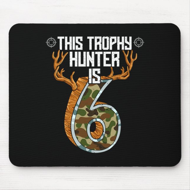 Hunter Hunting 6th Birthday  Mouse Mat (Front)