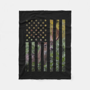 Hunter Hunting Hunt Deer Hunting Buck Elk American Fleece Blanket