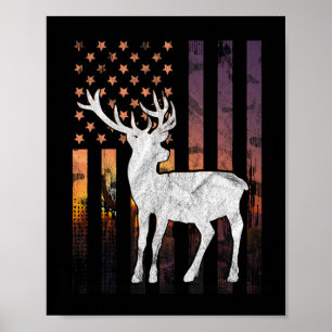 Hunter Hunting Hunt Deer Hunting Buck Elk American Poster