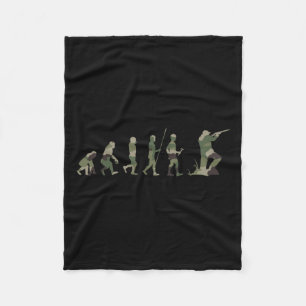 Hunter Hunting Hunt Deer Hunting Buck Elk Camo Cam Fleece Blanket