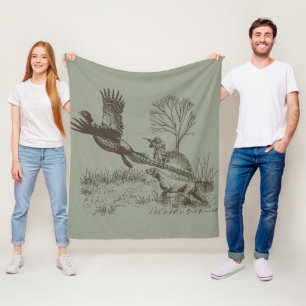 Hunter (Hunting with GSP) Fleece Blanket