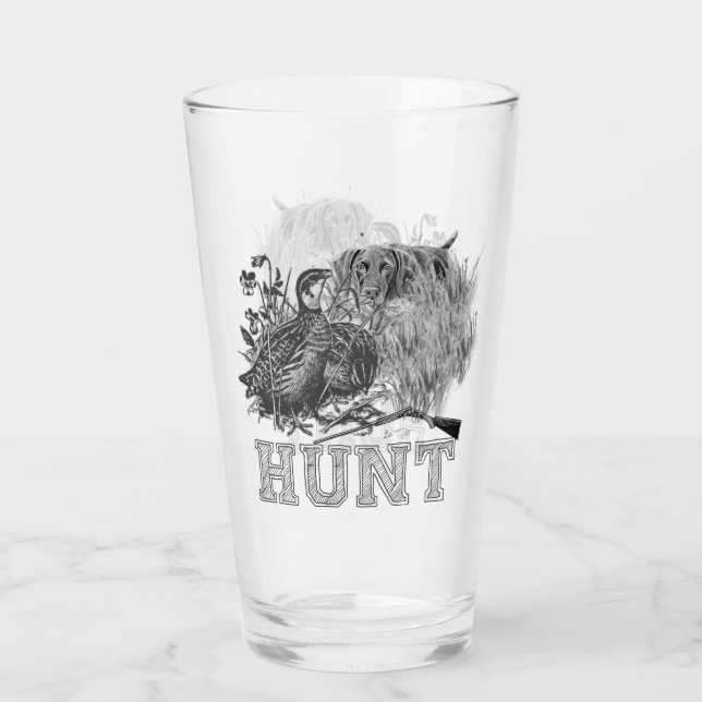 Hunter (Hunting with GSP)   Glass (Back)