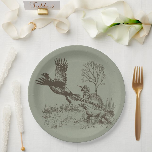 Hunter (Hunting with GSP)    Paper Plate (Wedding)