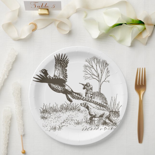 Hunter (Hunting with GSP)    Paper Plate (Wedding)